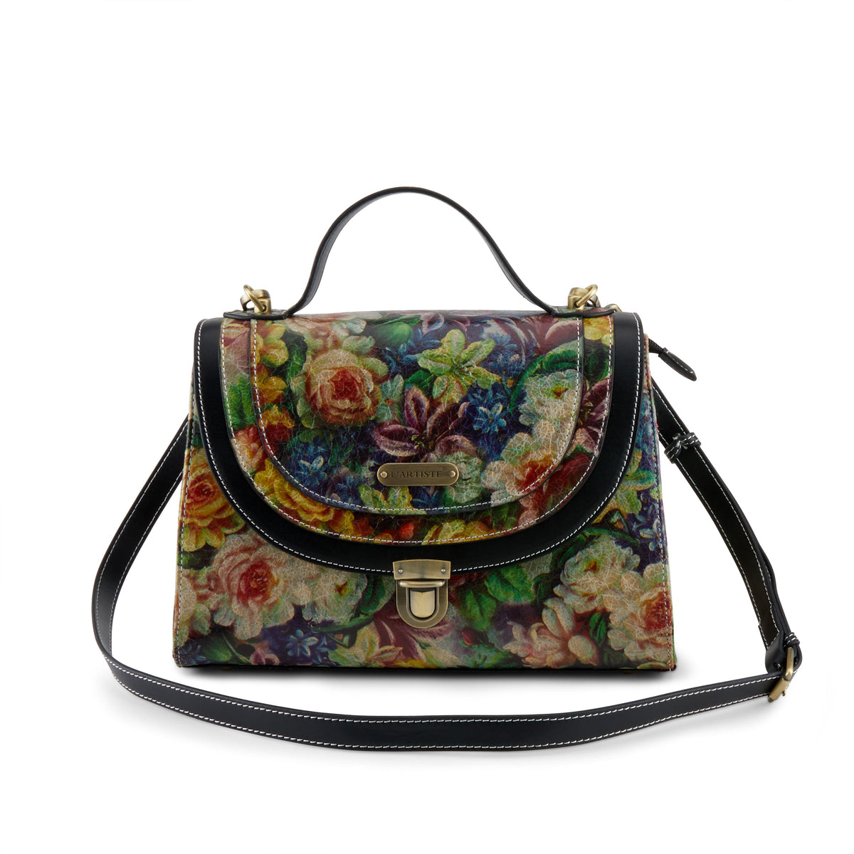 L'Artiste L'ARTISTE HB-BESEEN HANDBAG shoe in black multi with handcrafted leather design