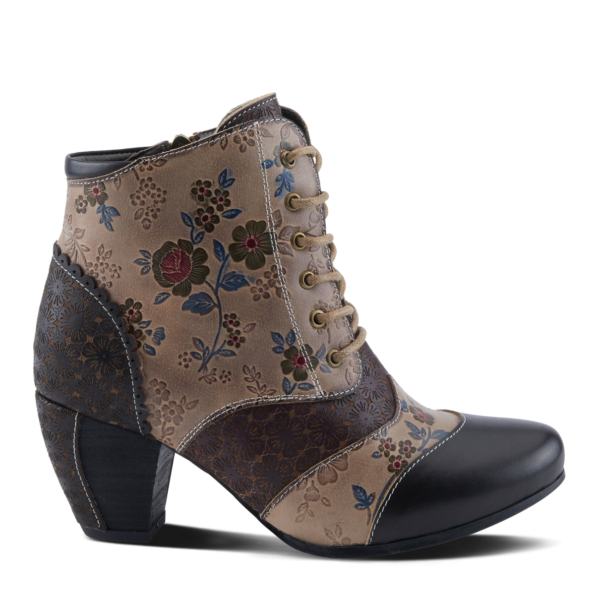 L'Artiste L'ARTISTE HIADELVICE BOOTS boot in black multi with handcrafted leather design