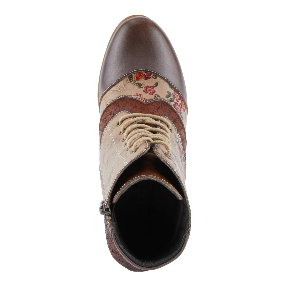 L'Artiste L'ARTISTE HIADELVICE BOOTS boot in grey multi with handcrafted leather design