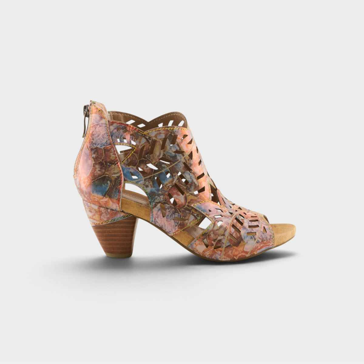L'Artiste Icon-Met shootie sandal in Bronze Multi, hero view