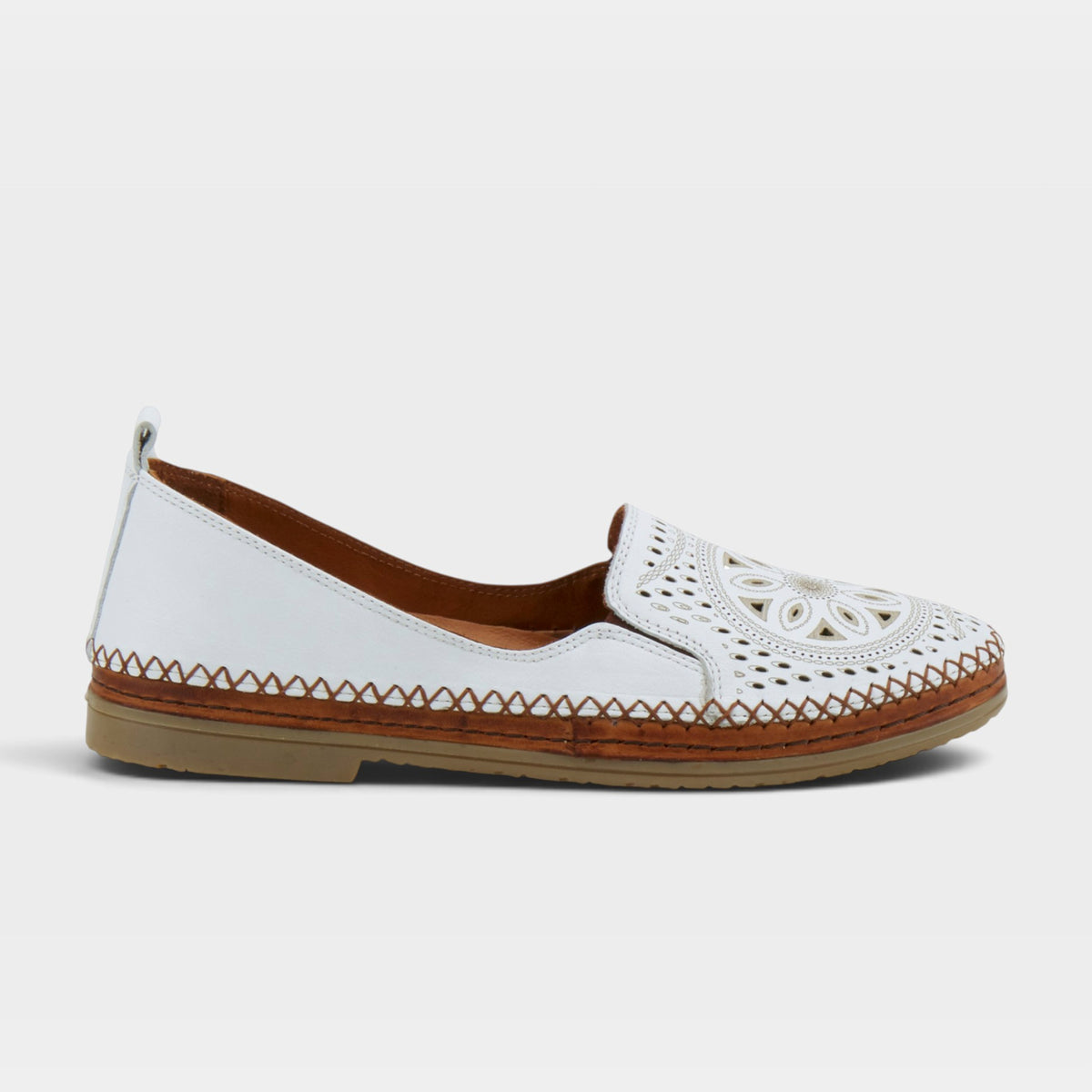 Spring Step Ingrid White Loafer