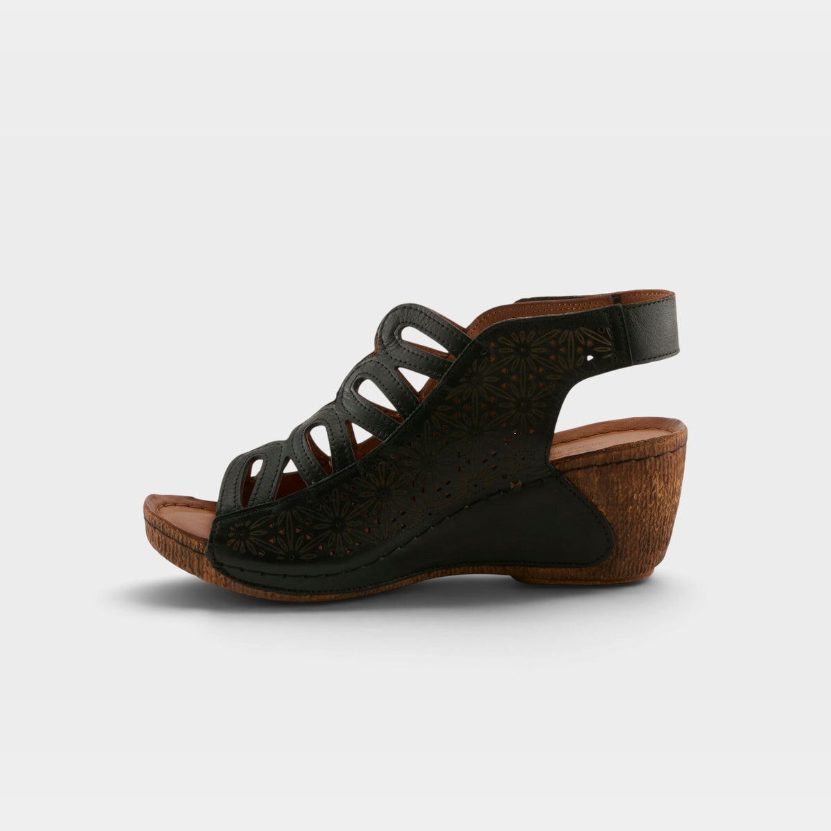 Spring Step Inocencia Black Sandal