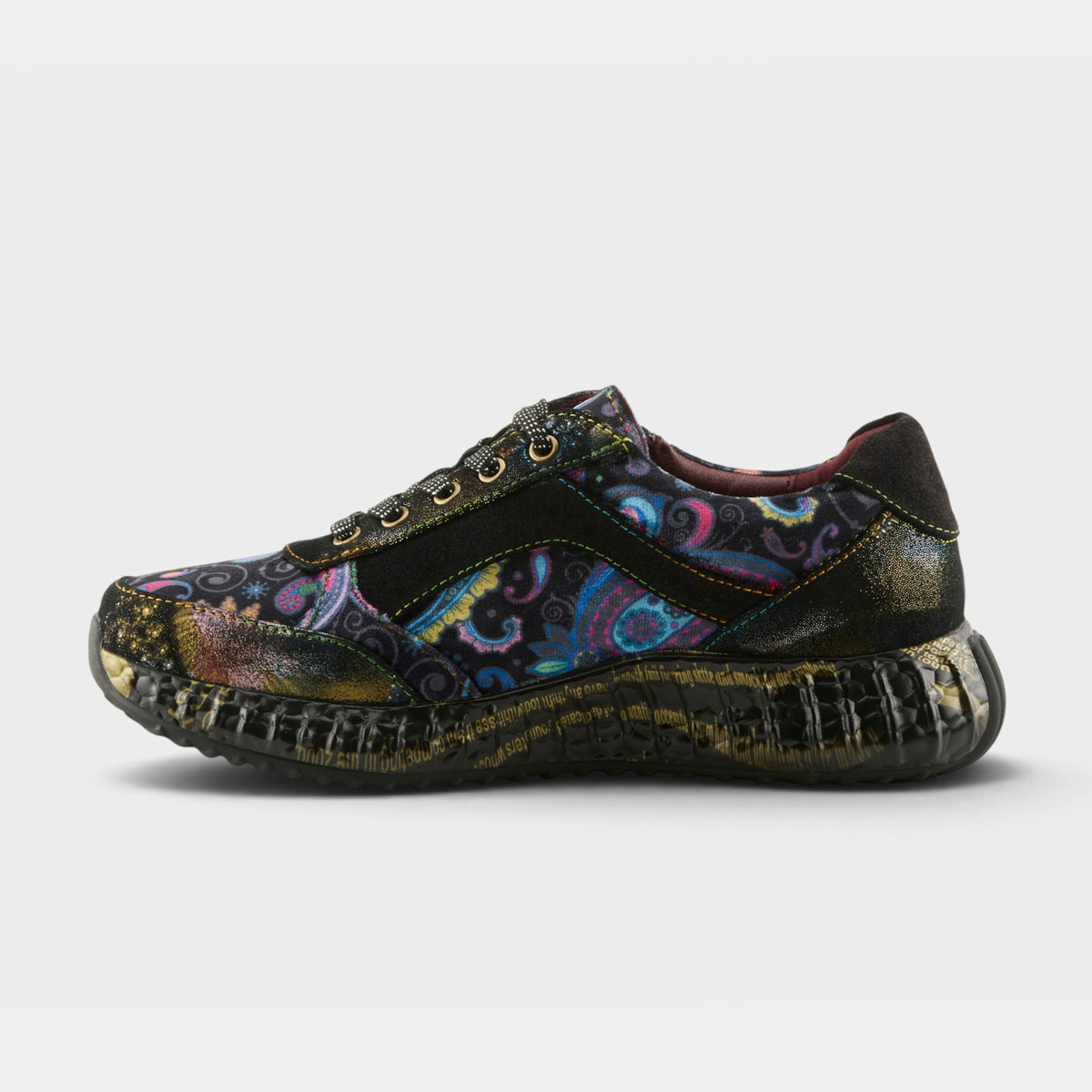 L'Artiste Javana sneakers in Black Multi, side view