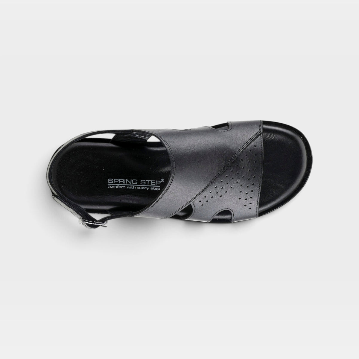 Spring Step Men Jeff Black Back Strap Sandal