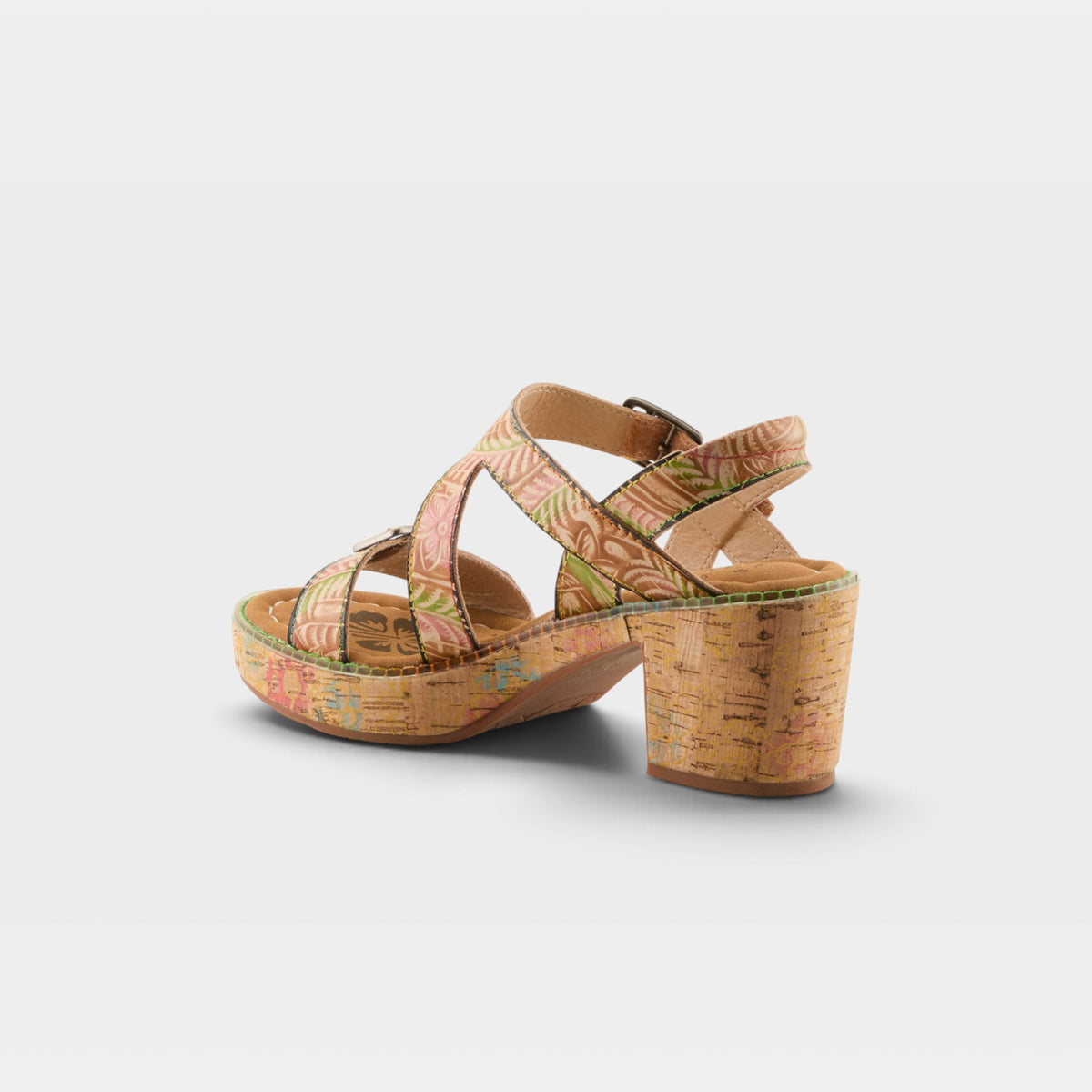 L'Artiste Jess sandals in Tan Multi, alternate angle view