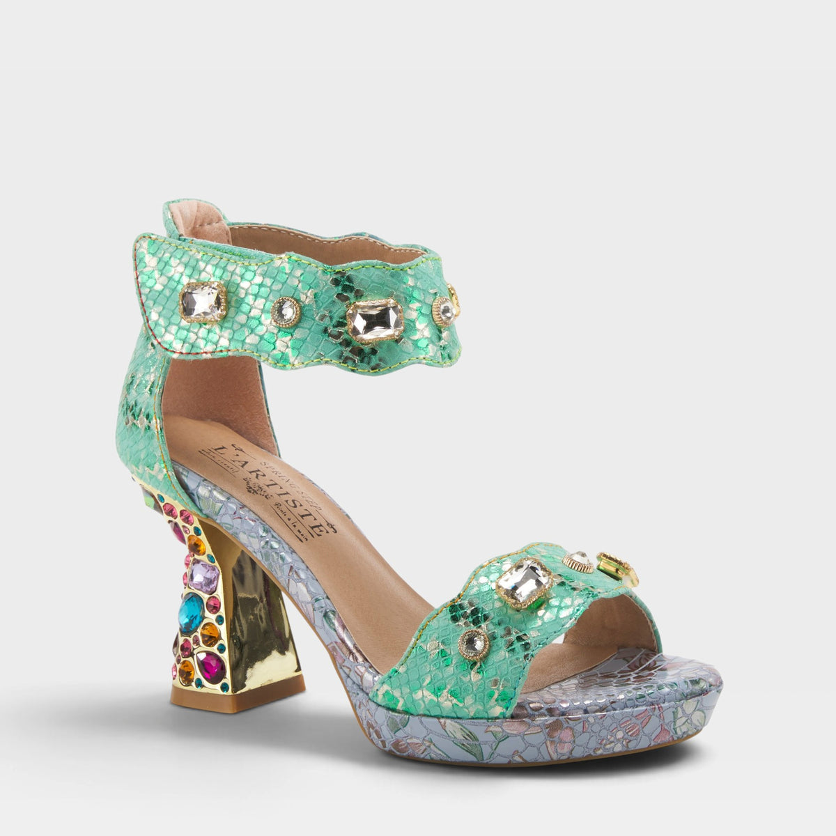 L'ARTISTE JEWELL CLOSED BACK SANDALS-13