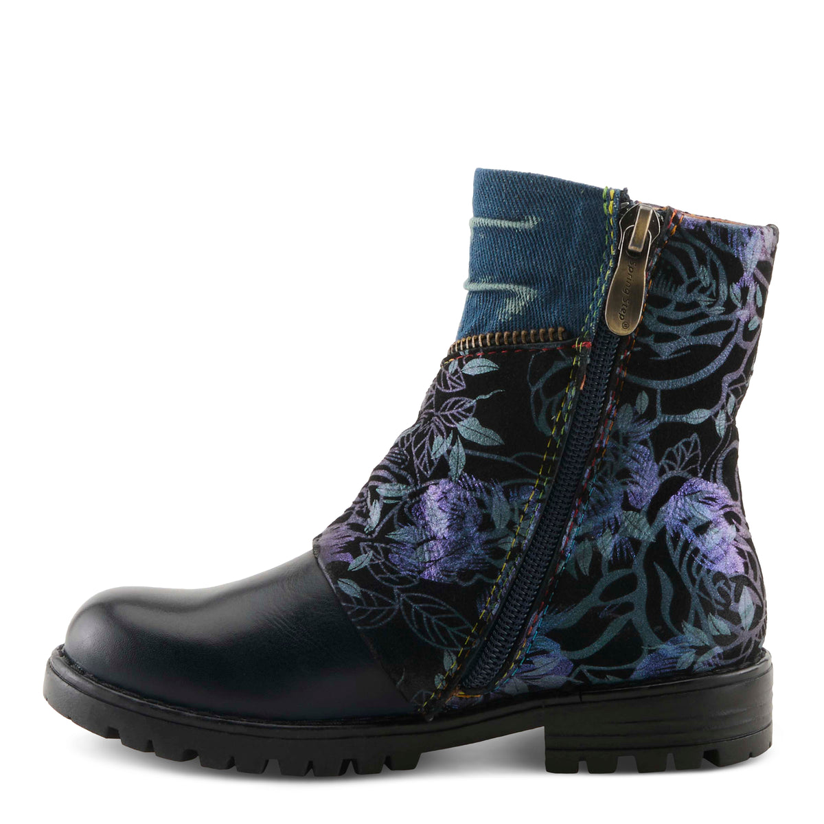 L'Artiste L'ARTISTE K-AVRILROSE KIDS BOOT boot in blue multi with handcrafted leather design