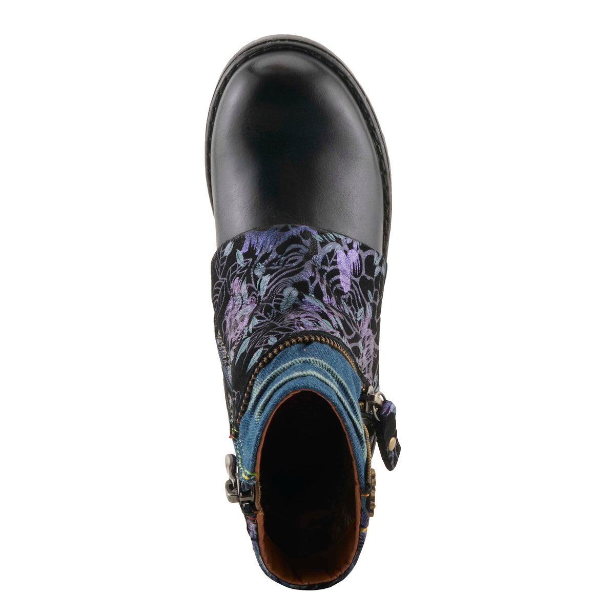 L'Artiste L'ARTISTE K-AVRILROSE KIDS BOOT boot in blue multi with handcrafted leather design