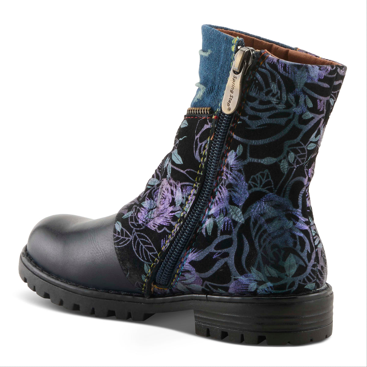 L'Artiste L'ARTISTE K-AVRILROSE KIDS BOOT boot in blue multi with handcrafted leather design