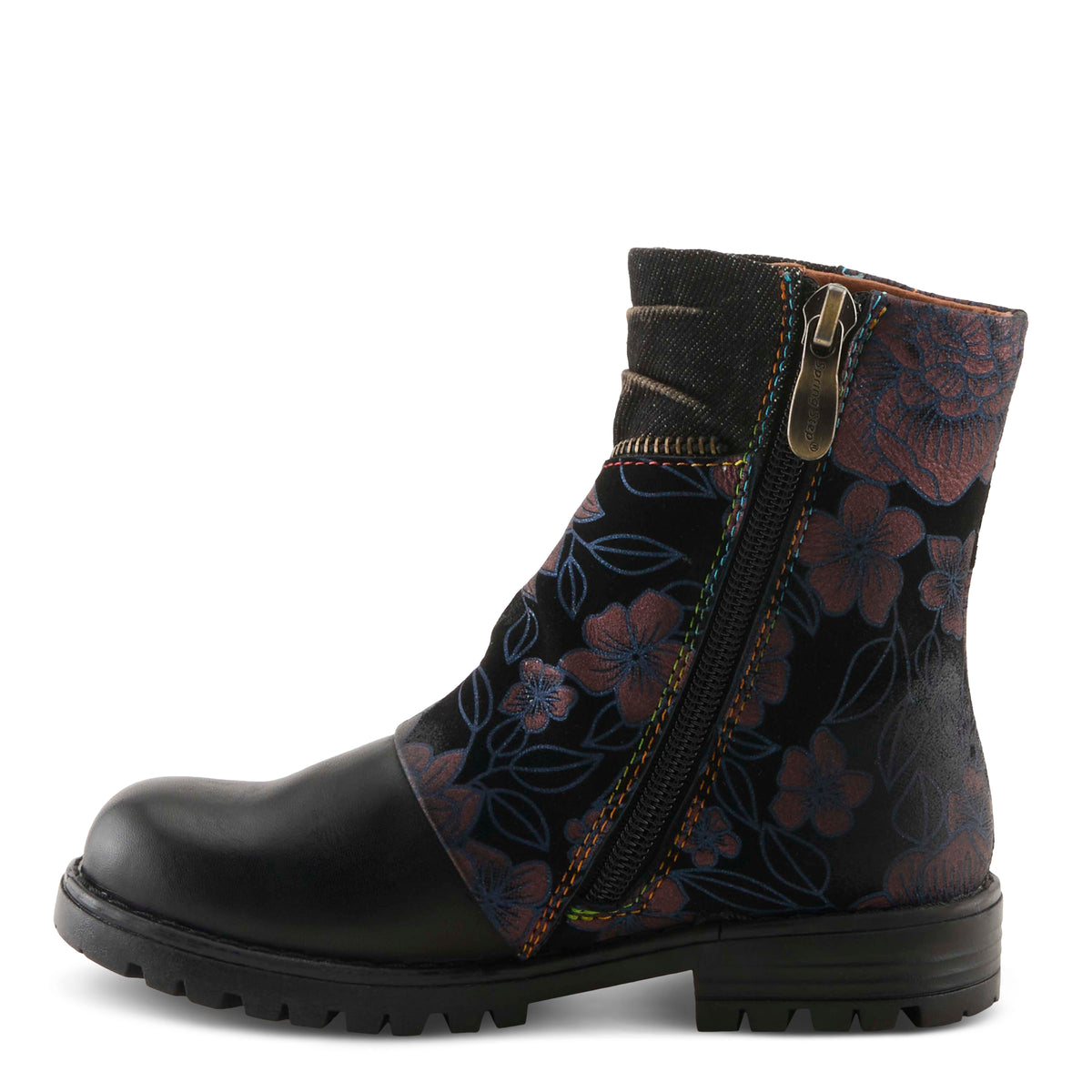 L'Artiste L'ARTISTE K-AVRILROSE KIDS BOOT boot in blue multi with handcrafted leather design