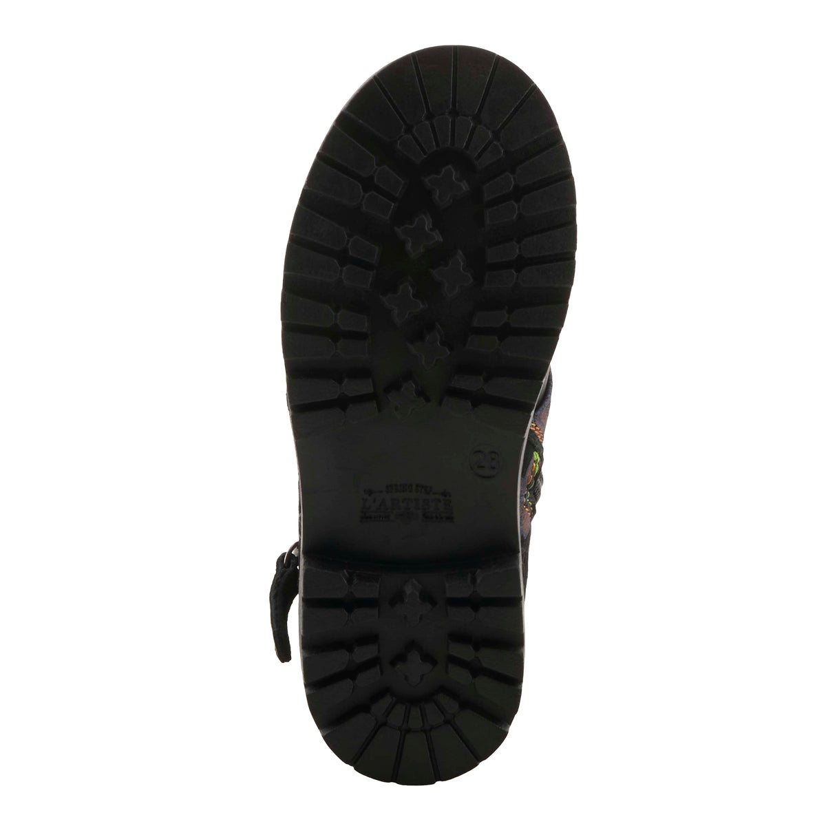 L'Artiste L'ARTISTE K-AVRILROSE KIDS BOOT boot in black multi with handcrafted leather design