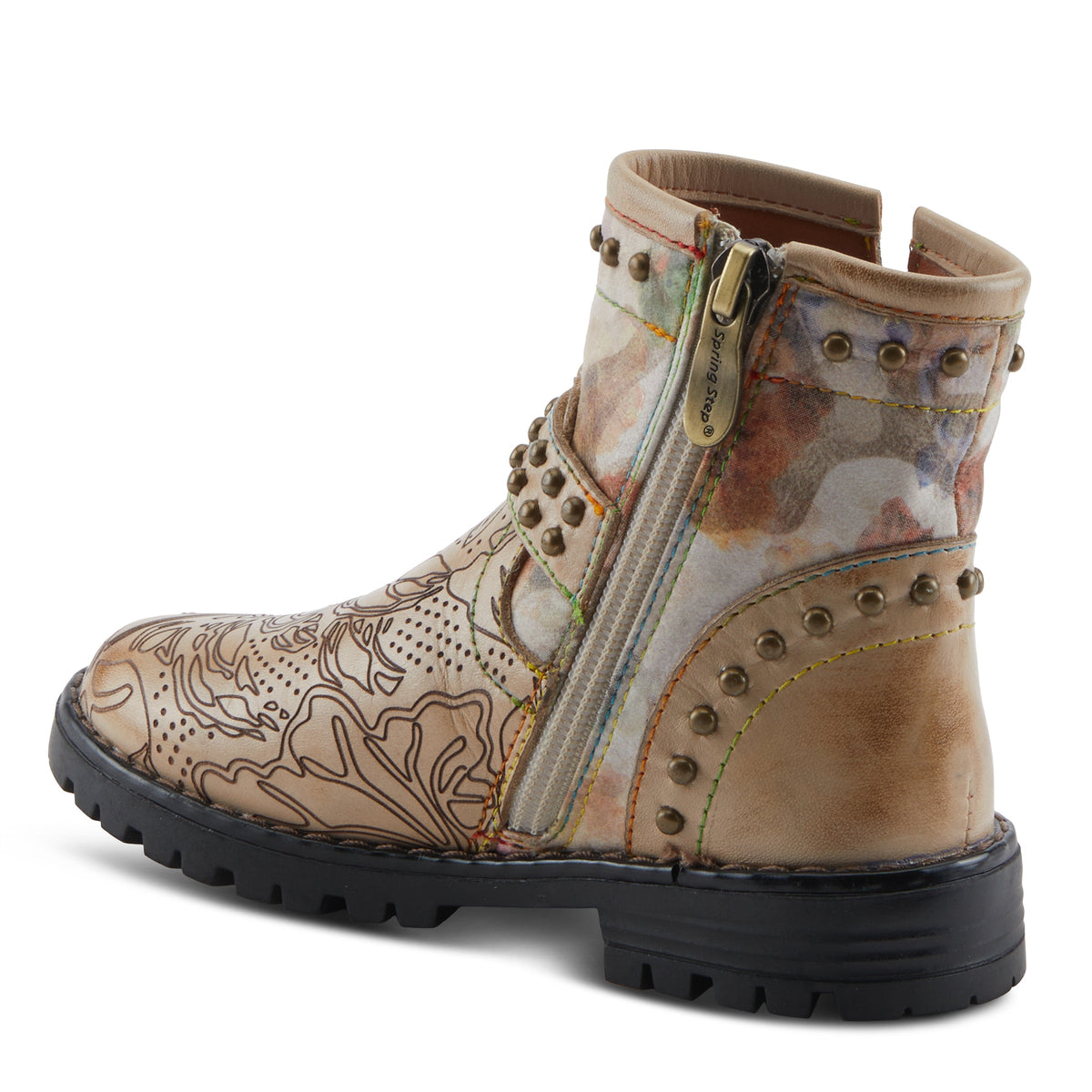 L'Artiste L'ARTISTE K-BRANCHE KIDS BOOT boot in plum multi with handcrafted leather design