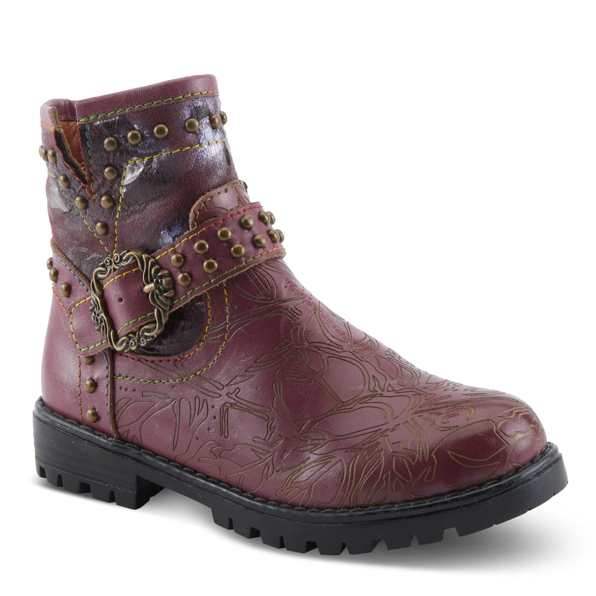 L'Artiste L'ARTISTE K-BRANCHE KIDS BOOT boot in beige multi with handcrafted leather design