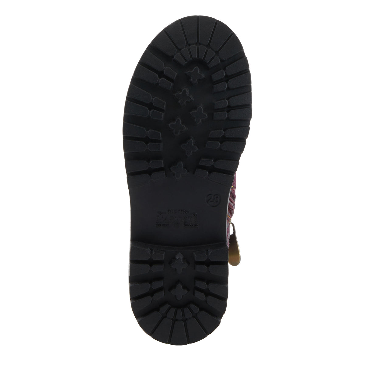 L'Artiste L'ARTISTE K-GEORGIE KIDS BOOT boot in bordeaux multi with handcrafted leather design