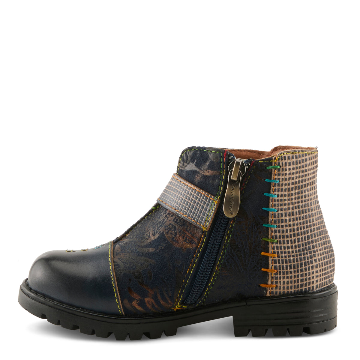 L'Artiste L'ARTISTE K-GEORGIE KIDS BOOT boot in bordeaux multi with handcrafted leather design