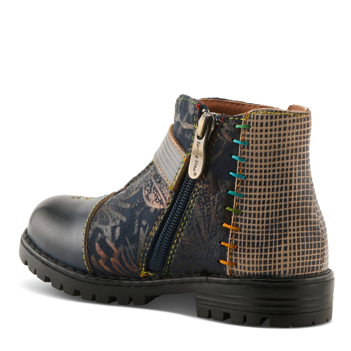 L'Artiste L'ARTISTE K-GEORGIE KIDS BOOT boot in navy multi with handcrafted leather design