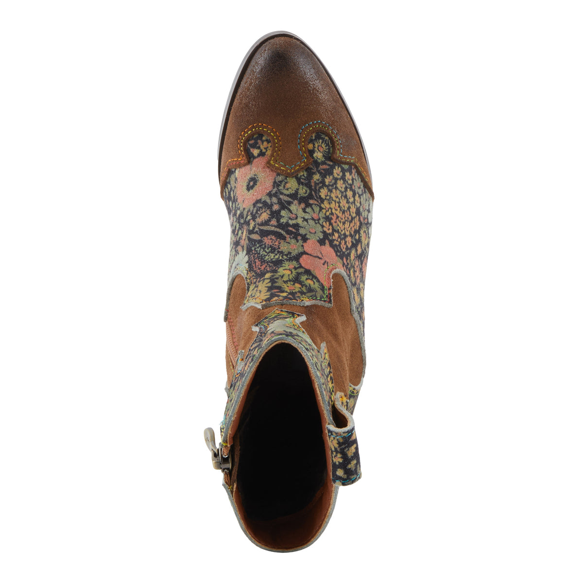L'Artiste L'ARTISTE K-LADYLUCK KIDS BOOT boot in tan multi with handcrafted leather design