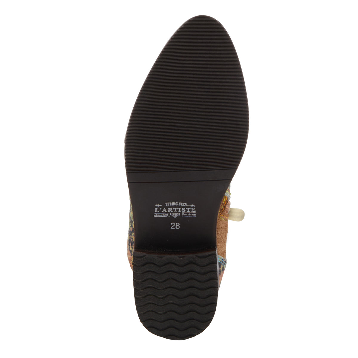 L'Artiste L'ARTISTE K-LADYLUCK KIDS BOOT boot in tan multi with handcrafted leather design