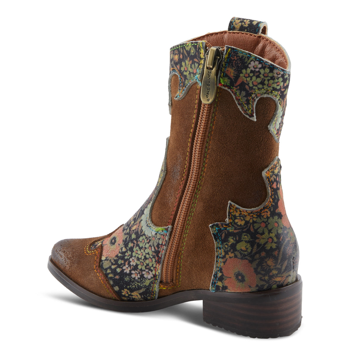 L'Artiste L'ARTISTE K-LADYLUCK KIDS BOOT boot in tan multi with handcrafted leather design