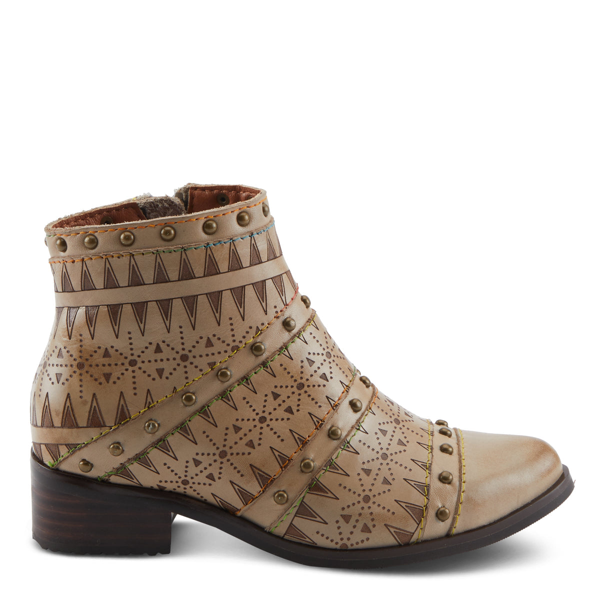 L'Artiste L'ARTISTE K-NAVEED KIDS BOOT boot in beige with handcrafted leather design