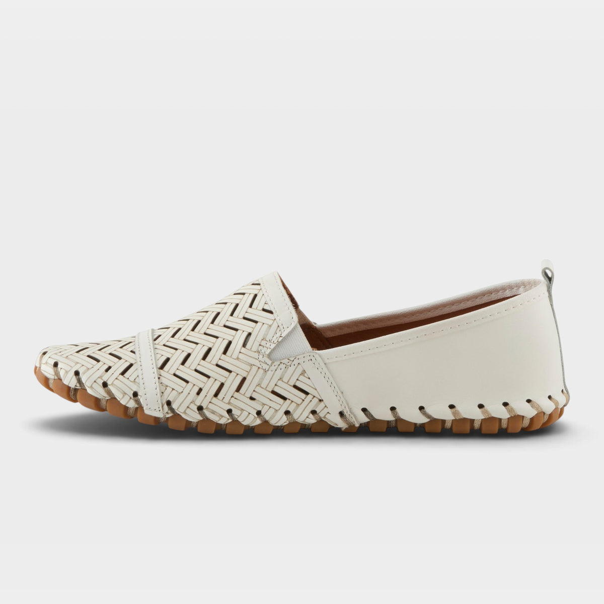 Spring Step Kapri White Slip-On Casual Shoe