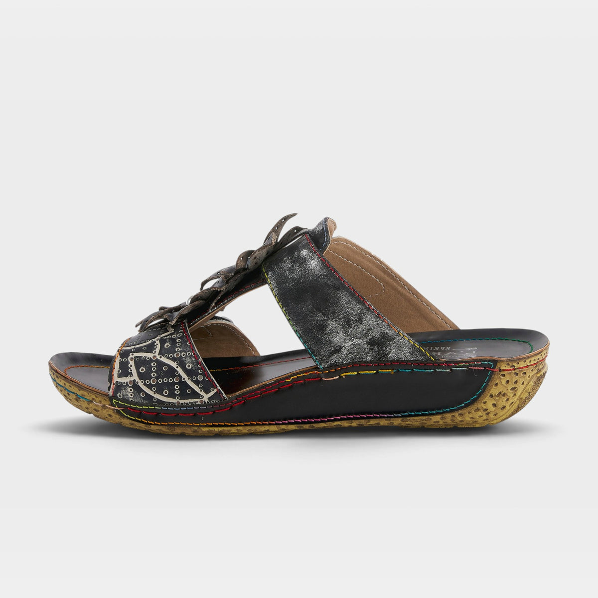 L'Artiste Karina sandals in Black, side view