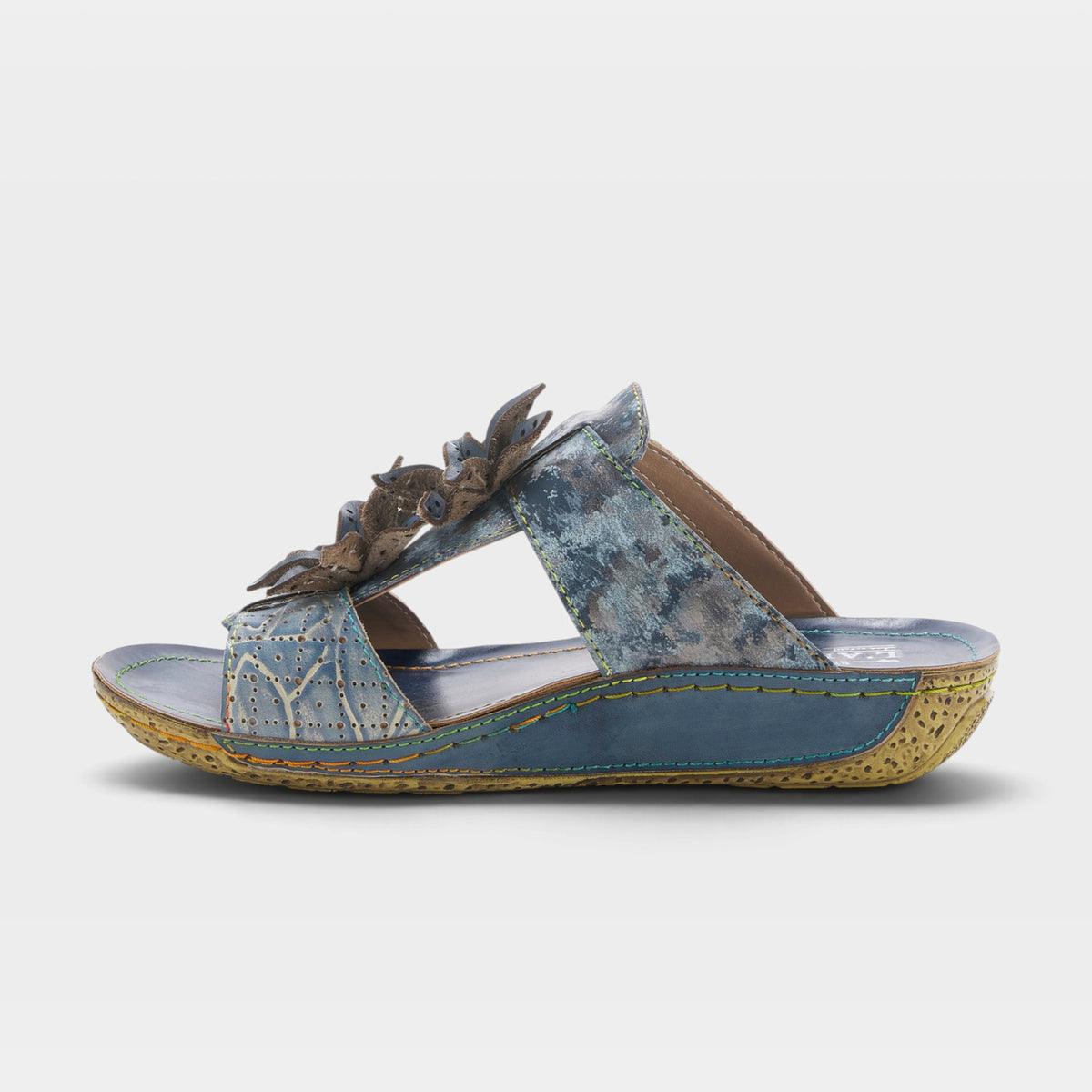 L'Artiste Karina sandals in Blue, side view