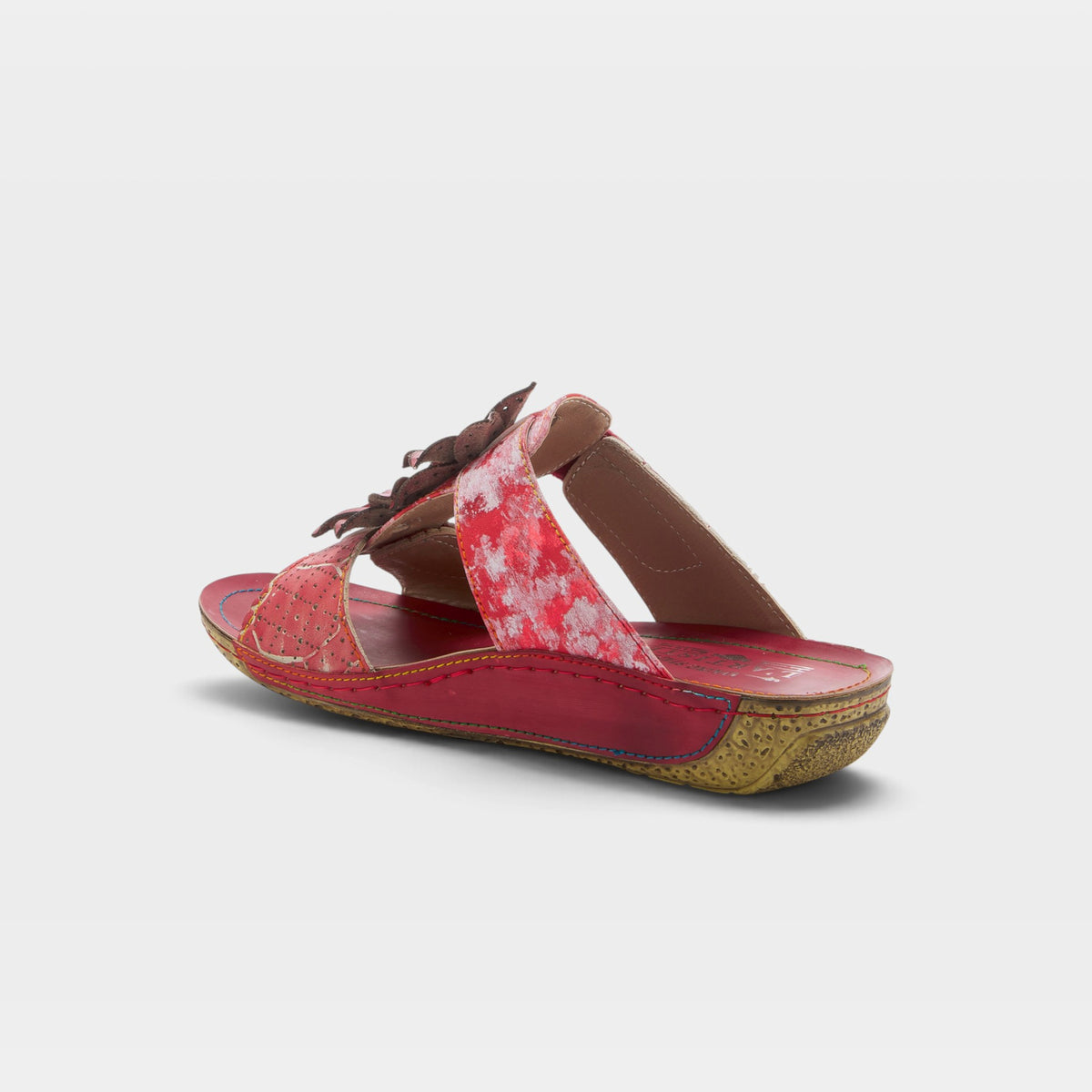 L'Artiste Karina sandals in Red, alternate angle view