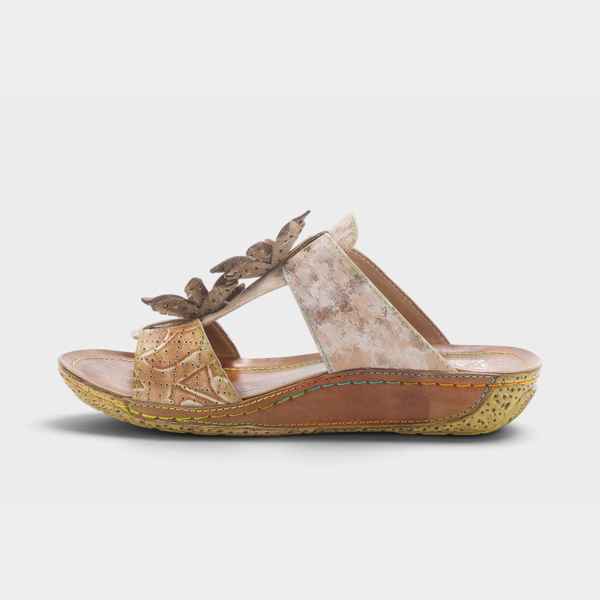 L'Artiste Karina sandals in Tan, side view