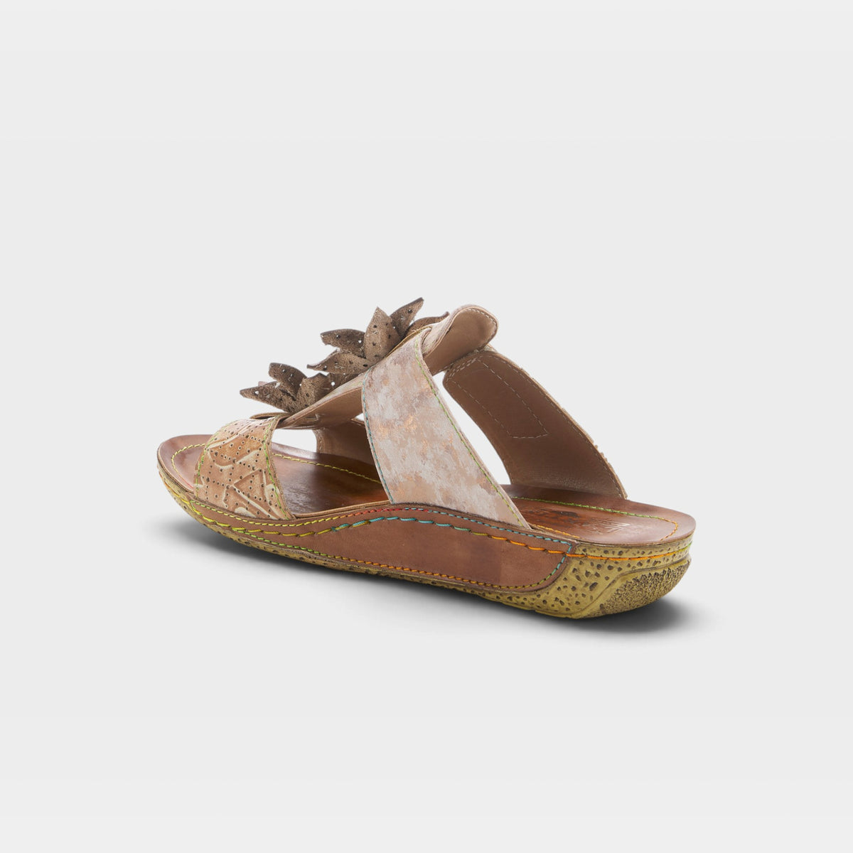 L'Artiste Karina sandals in Tan, alternate angle view