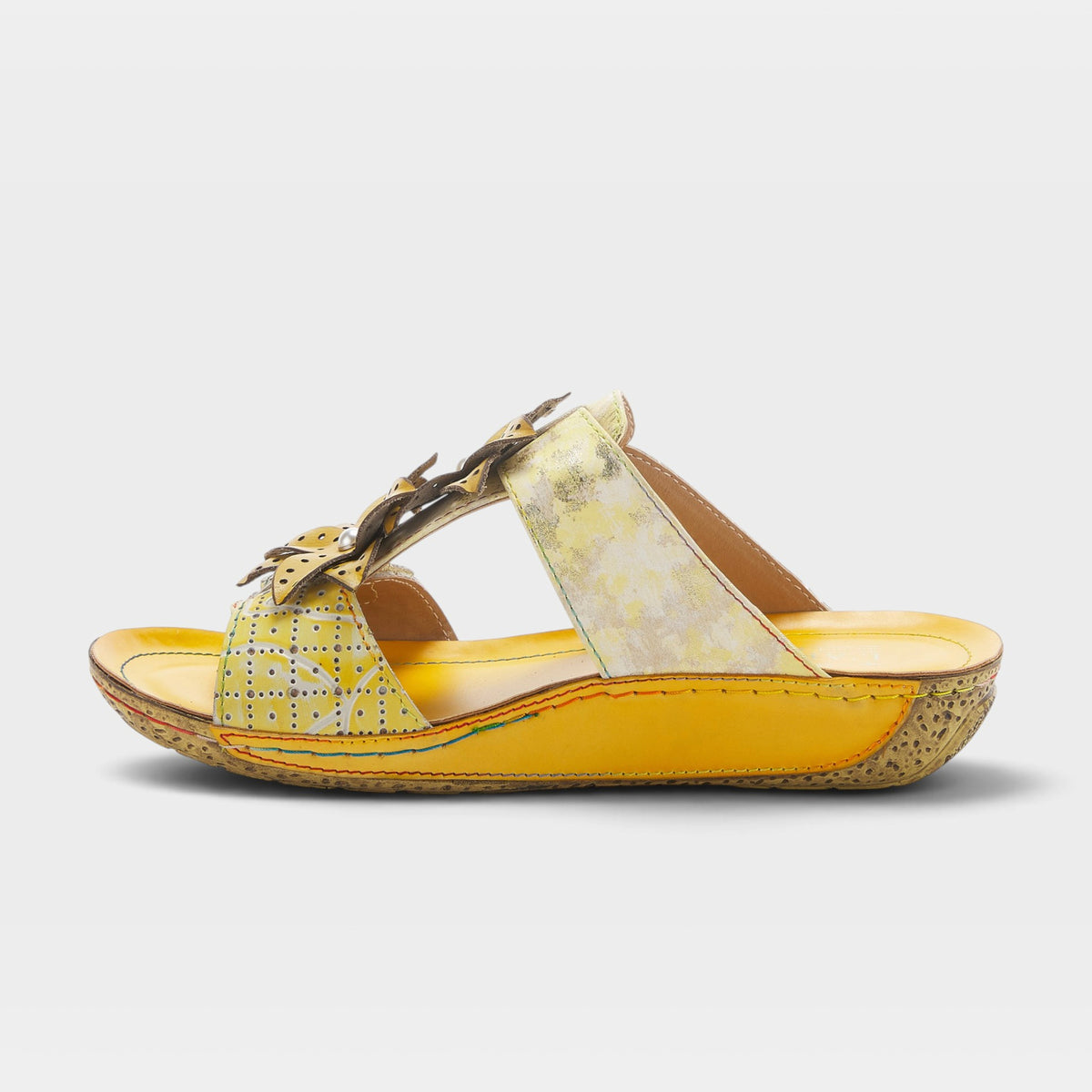 L'Artiste Karina sandals in Yellow, side view