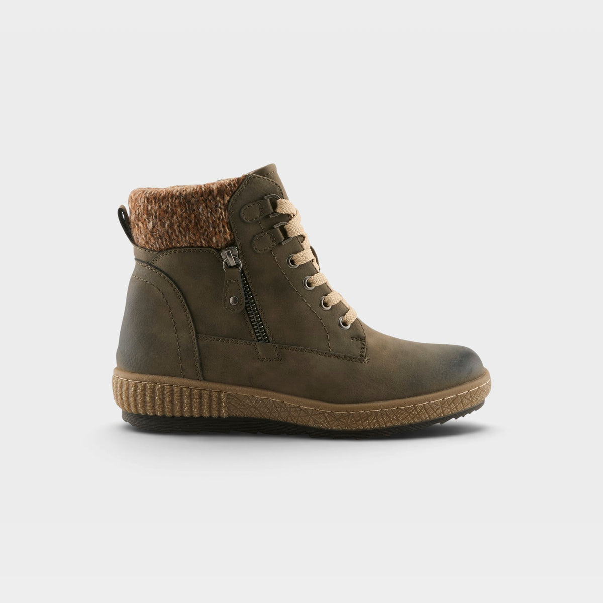 Spring Step Relife Karlene Olive Green Bootie
