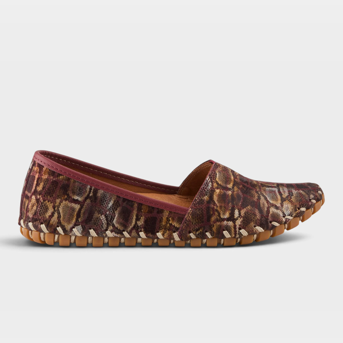 Spring Step Kathaleta-Spice Bordeaux Multi Casual Shoe