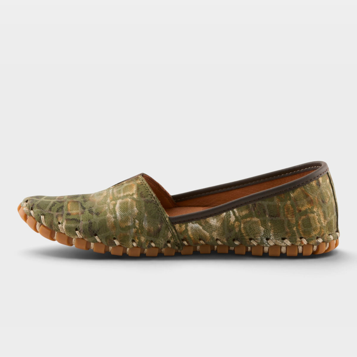 Spring Step Kathaleta-Spice Olive Multi Casual Shoe