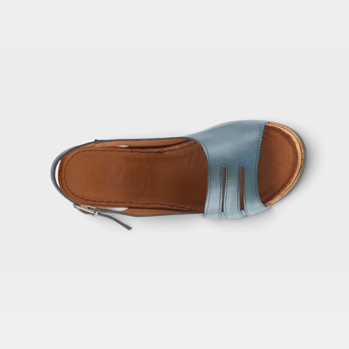 Spring Step Kelsy Blue Wedge Sandal