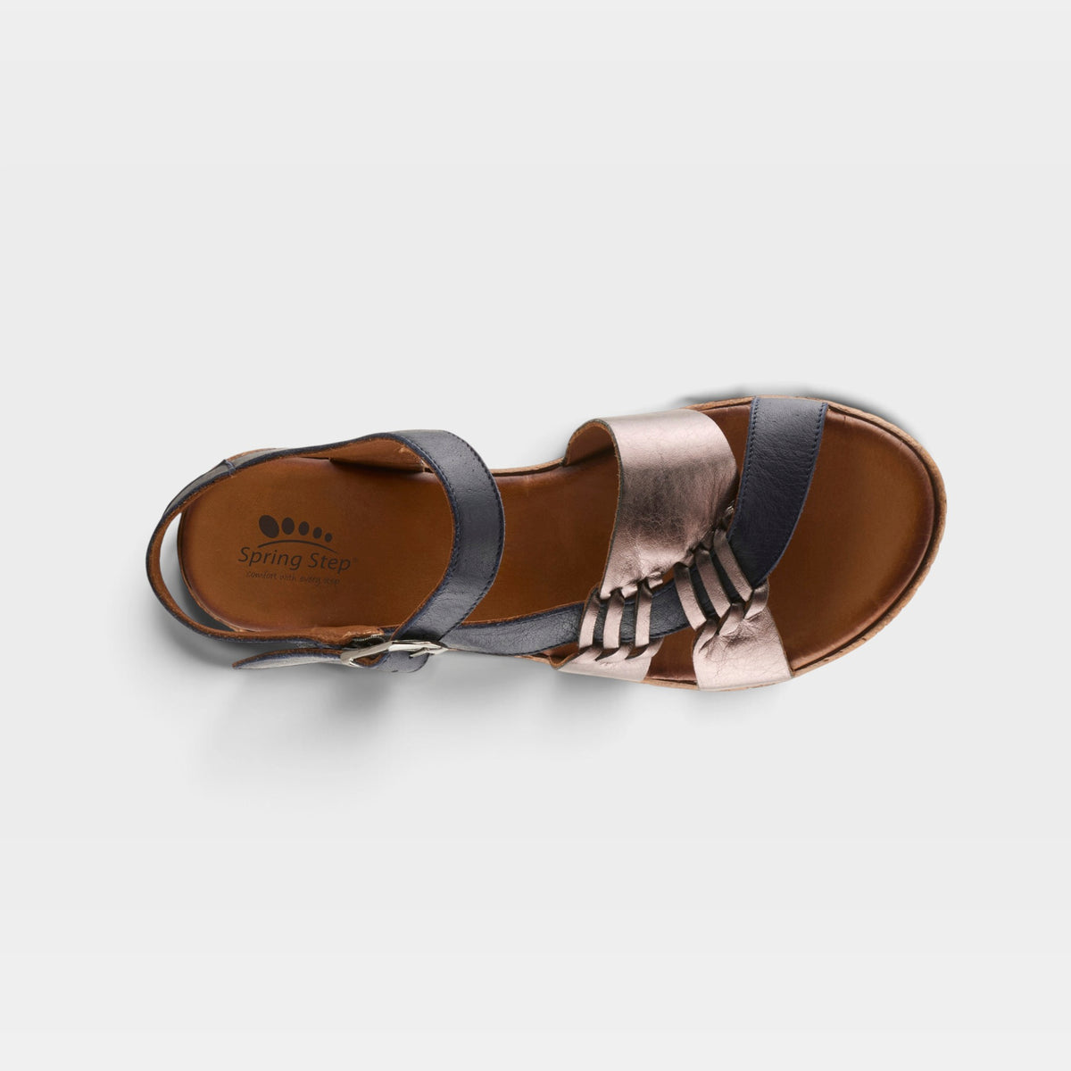 Spring Step Kirra Navy Multi Casual Sandal