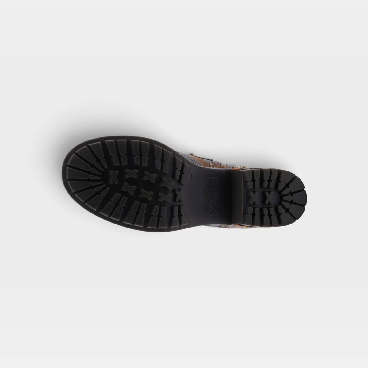 L'Artiste Kisha-Boss boots in Brown Multi, outsole view
