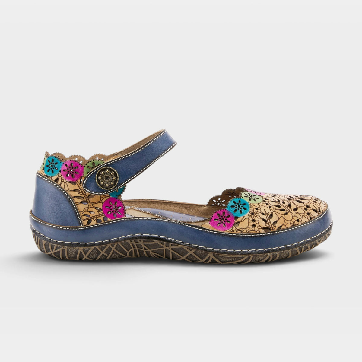 L'Artiste Kysandra-Fleur Mary Jane shoes in Blue Multi, hero view