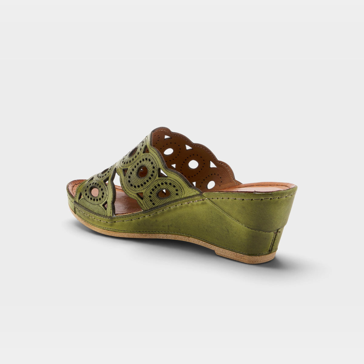 Spring Step Labarnas Green Slide Sandal