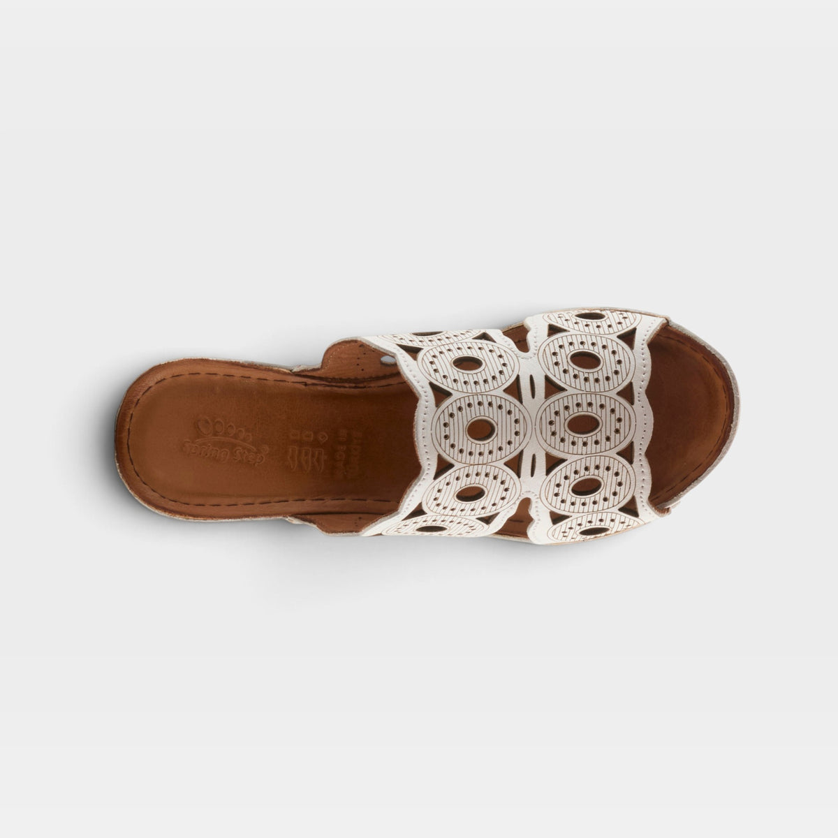 Spring Step Labarnas White Slide Sandal