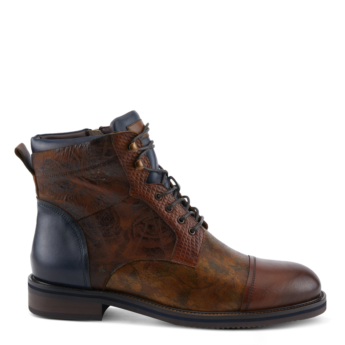 L'Artiste L'ARTISTE MEN LARRY BOOTS boot in brown multi with handcrafted leather design