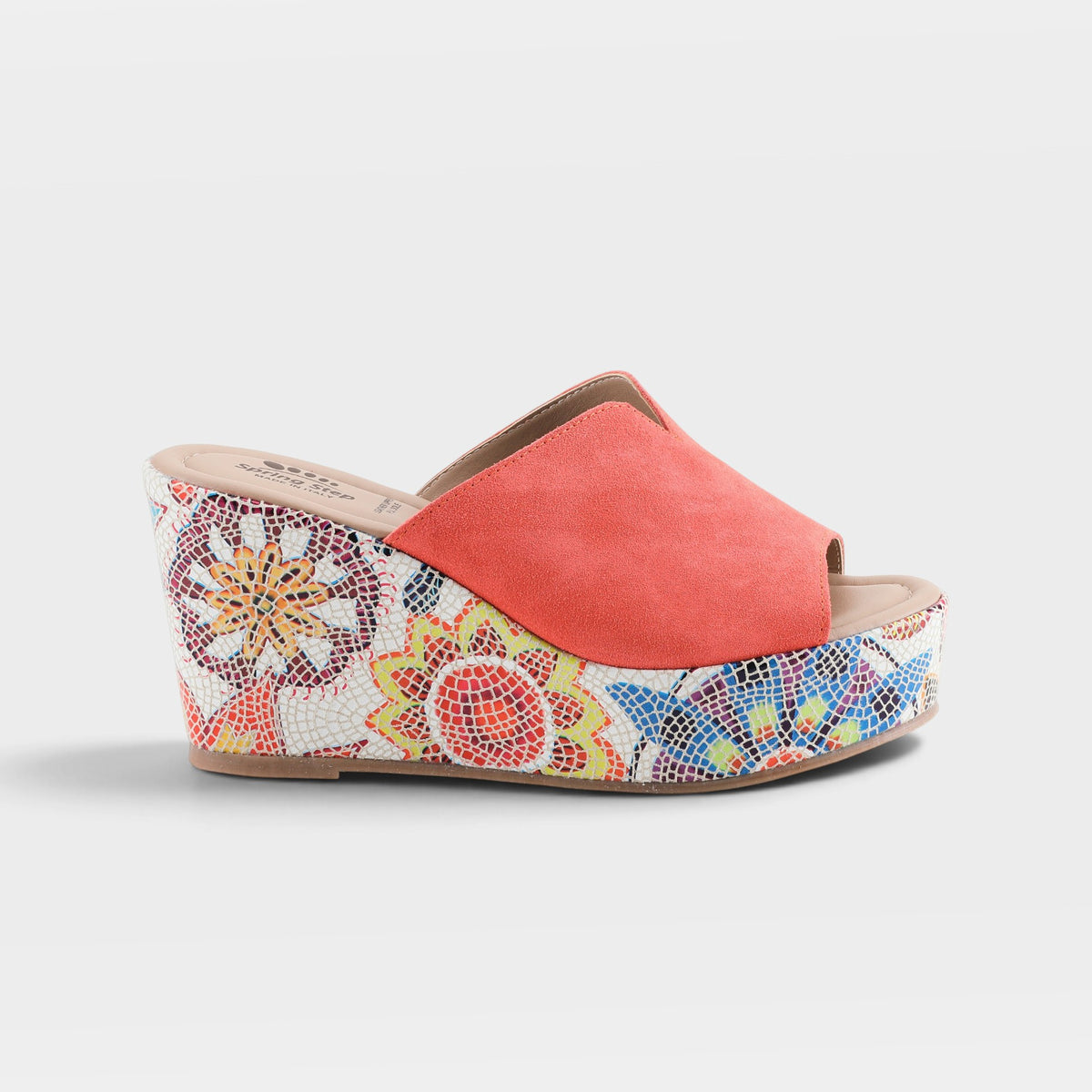 Spring Step Laylani Coral Suede Slide Sandal