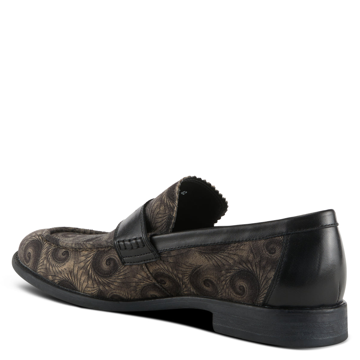 L'Artiste L'ARTISTE MEN LENNON LOAFER shoe in black multi with handcrafted leather design