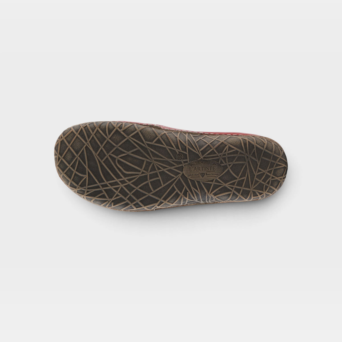 L'Artiste Libora slip-on shoes in Red, outsole view