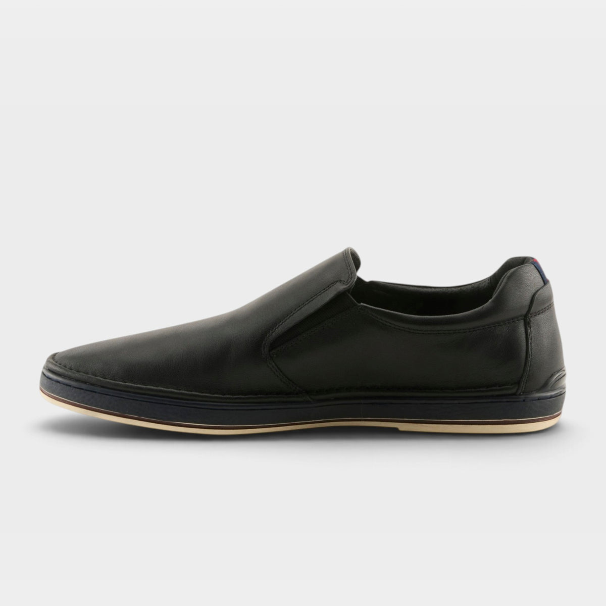 Spring Step Men Lugano Black Slip-On Shoe