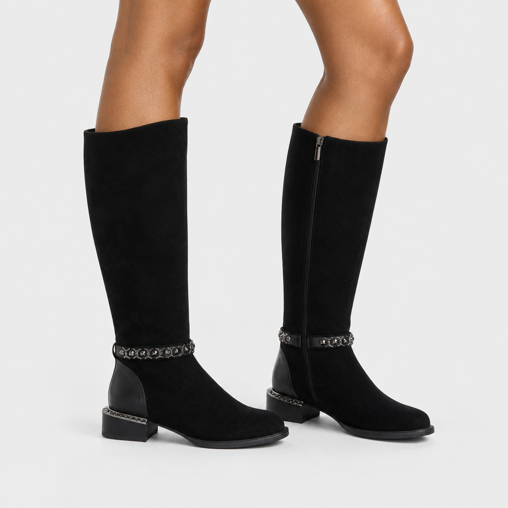 Azura Machino Black Boot - on-foot view