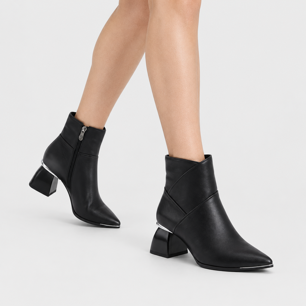 Azura Magnetic Black Boot - on-foot view