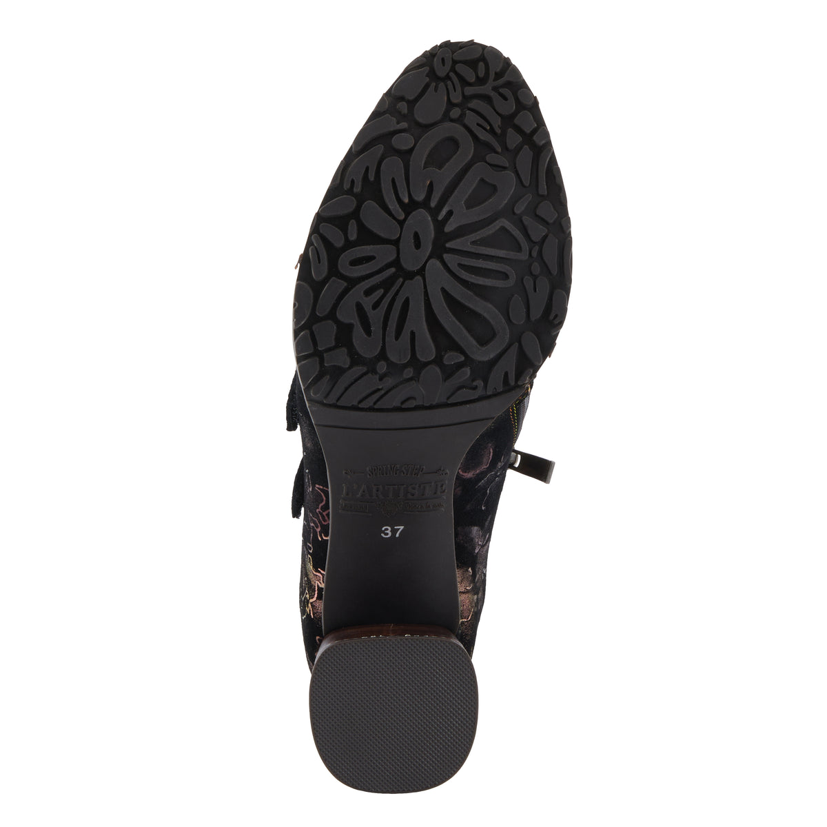 L'Artiste L'ARTISTE MAISIANA SHOES shoe in black multi with handcrafted leather design