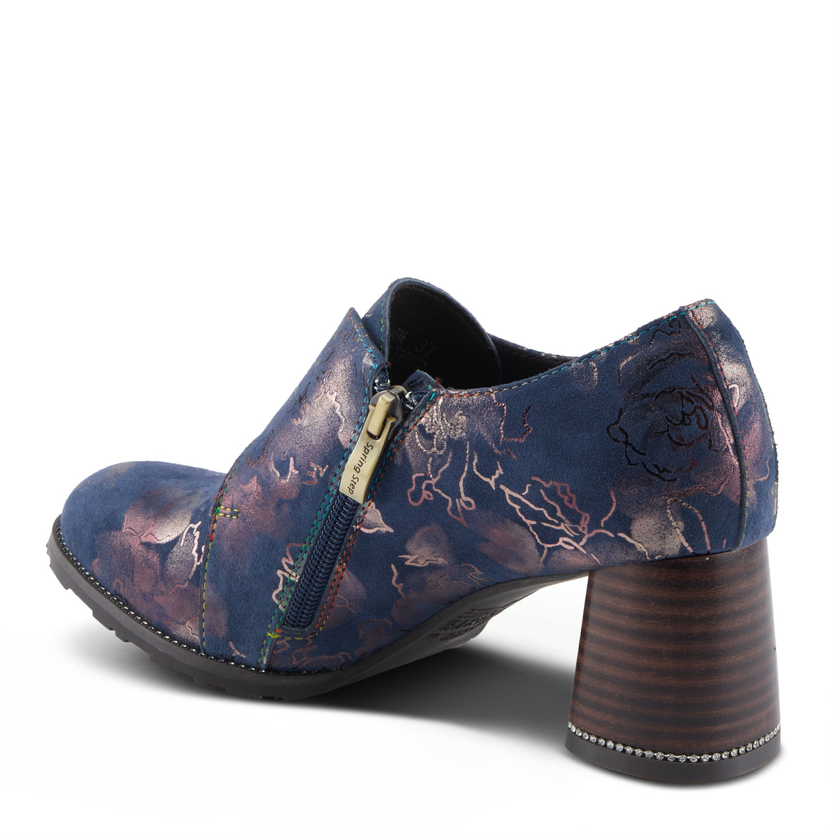 L'Artiste L'ARTISTE MAISIANA SHOES shoe in navy multi with handcrafted leather design