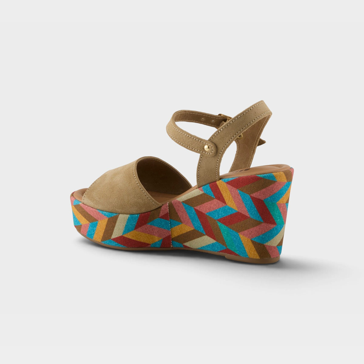 Spring Step Maliq Beige Suede Sandal